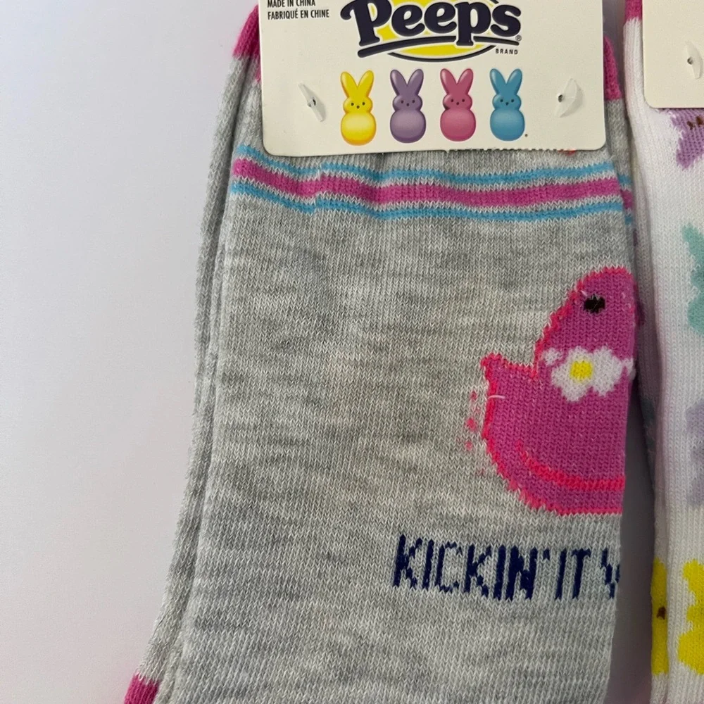 Peeps Themed Socks Set of 3 Womens crew socks Easter Sz 5-9.5 - Picture 8 of 9